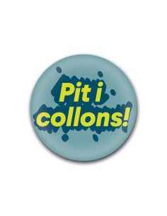 Xapa “Pit i collons” – Força castellera en format xapa | Pocasoltes